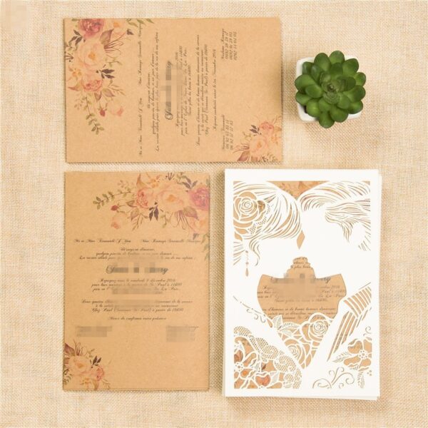 FAIRE-PART COUPLE ROMANTIQUE – Image 5