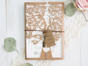 FAIRE-PART MARIAGE MOTIF ARBRE