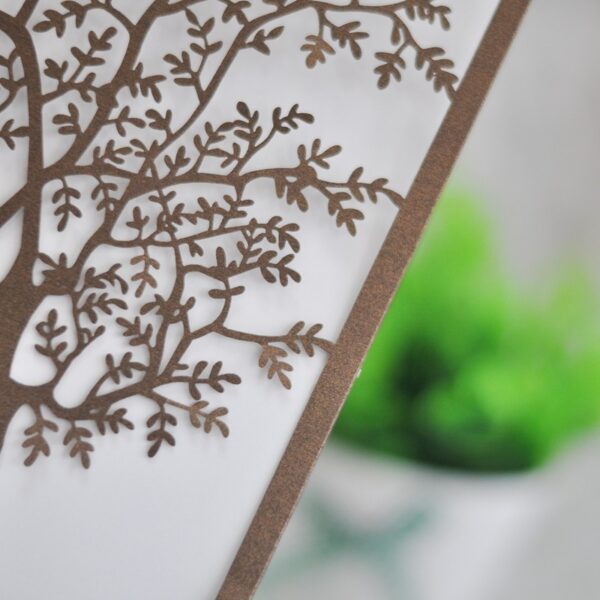 FAIRE-PART MARIAGE MOTIF ARBRE ET COEUR – Image 3