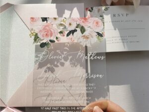 FAIRE-PART PLEXIGLAS TRANSPARENT