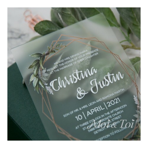 FAIRE-PART PLEXIGLAS OPAQUE – Image 2