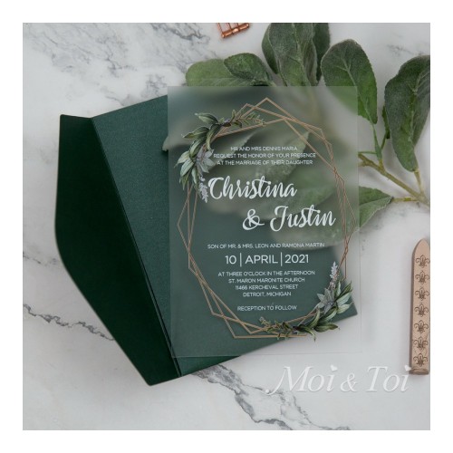 FAIRE-PART PLEXIGLAS OPAQUE – Image 3