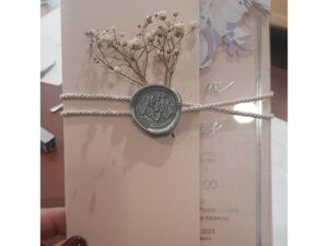 FAIRE-PART PLEXIGLAS AVEC POCHETTE