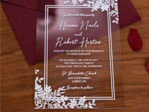 FAIRE-PART PLEXIGLAS TRANSPARENT