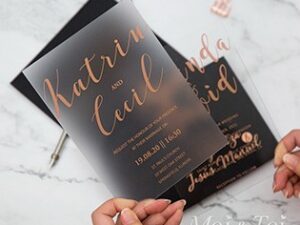 FAIRE-PART PLEXIGLAS OPAQUE