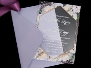 FAIRE-PART PLEXIGLAS OPAQUE