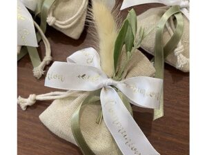 POCHON EN LIN DÉCORÉ