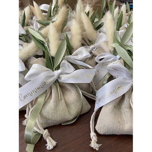 POCHON EN LIN DÉCORÉ – Image 2