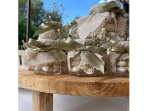 POT À CONFITURE AVEC GYPSOPHILE SANS DRAGEES